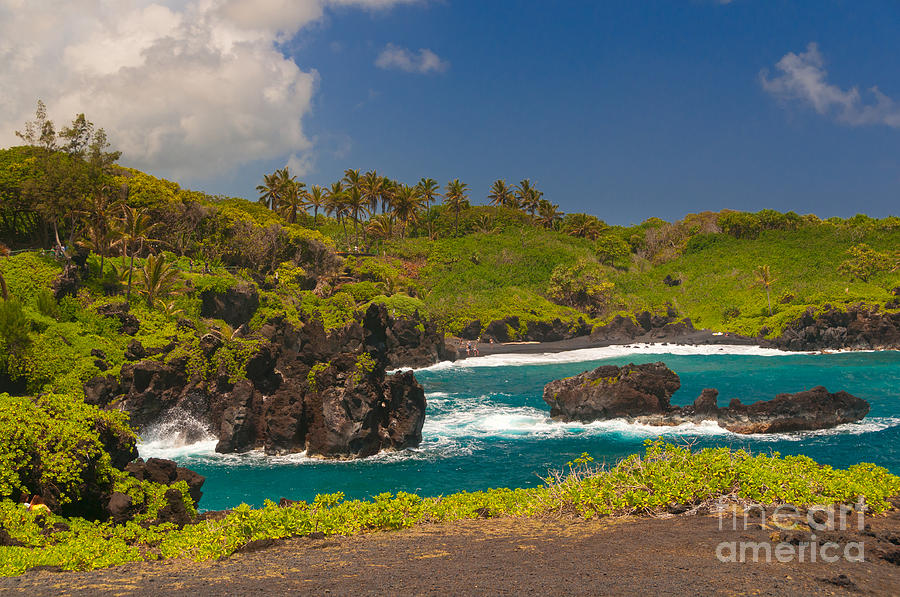 Spectacular ocean view on the Road to Hana Maui Hawaii USA #30 Photograph by Don Landwehrle