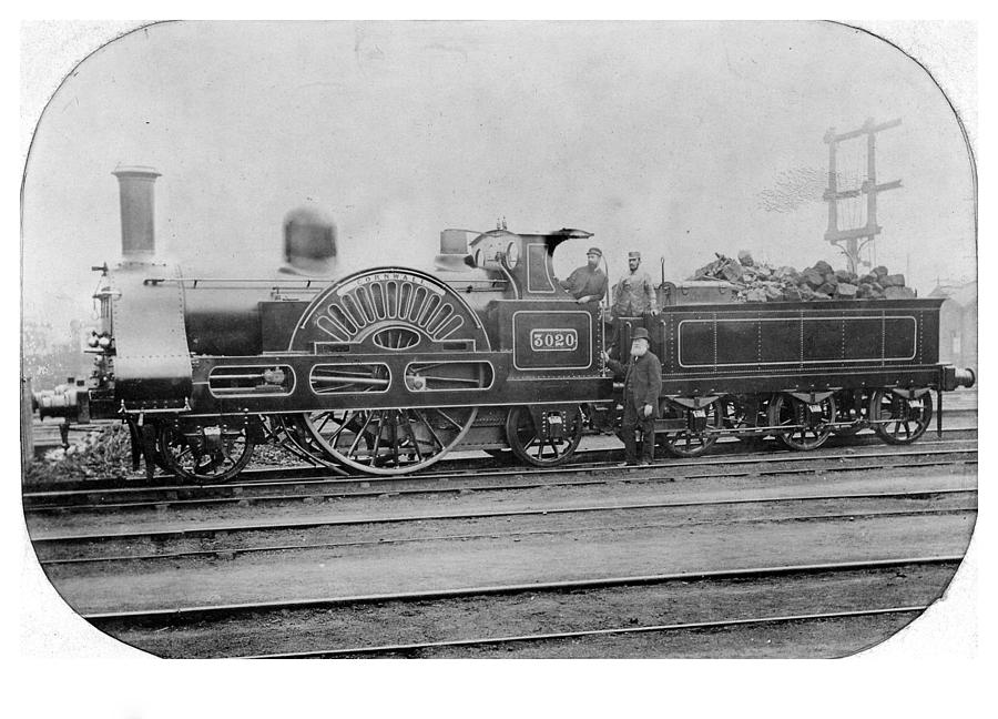 Railroad locomotives antique vintage wall decor Photo Train 1890 Photograph