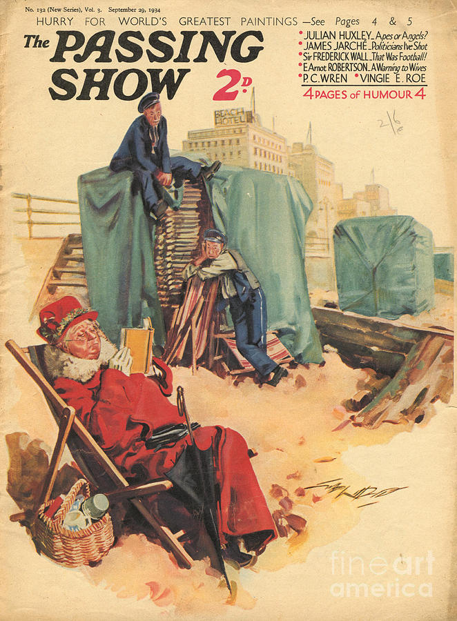 Holiday Drawing - 1930s,uk,the Passing Show,magazine Cover #31 by The Advertising Archives