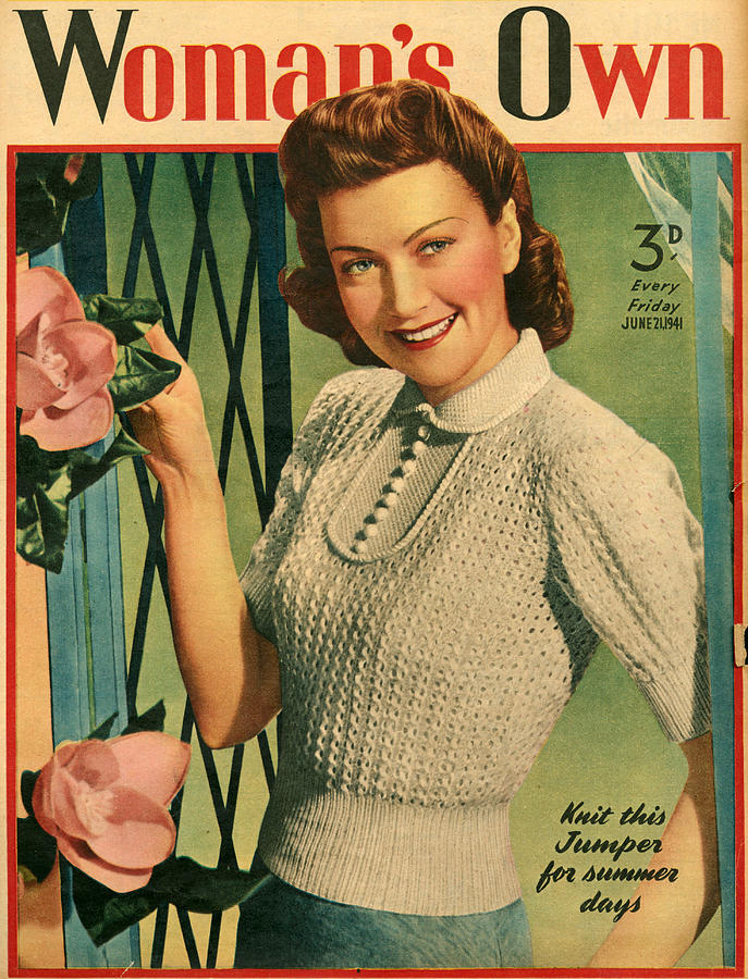 1940s Uk Womans Own Magazine Cover Photograph By The Advertising 
