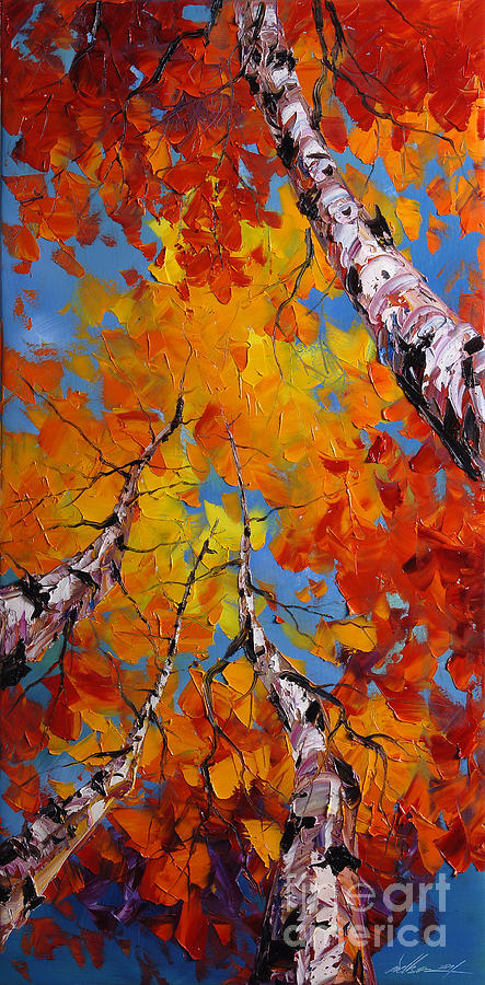 Birch #60 Painting by Willson Lau - Pixels