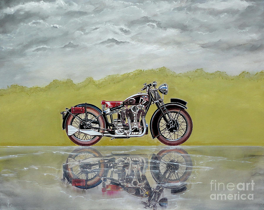 Vintage Painting - 31 Matchless Silverhawk by John Lyes