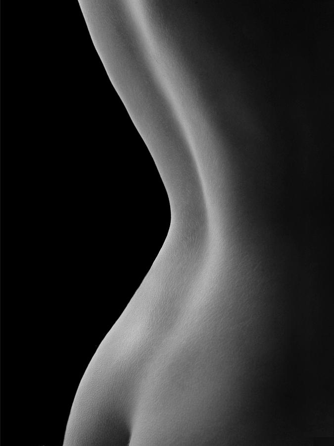3144 Black White Nude Back  Photograph by Chris Maher