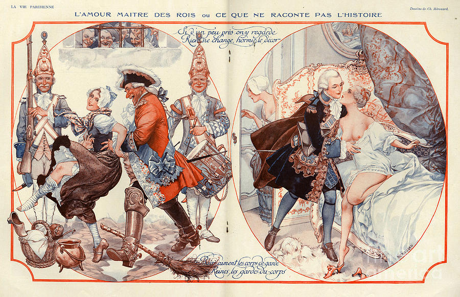 France Drawing - 1920s France La Vie Parisienne Magazine #315 by The Advertising Archives