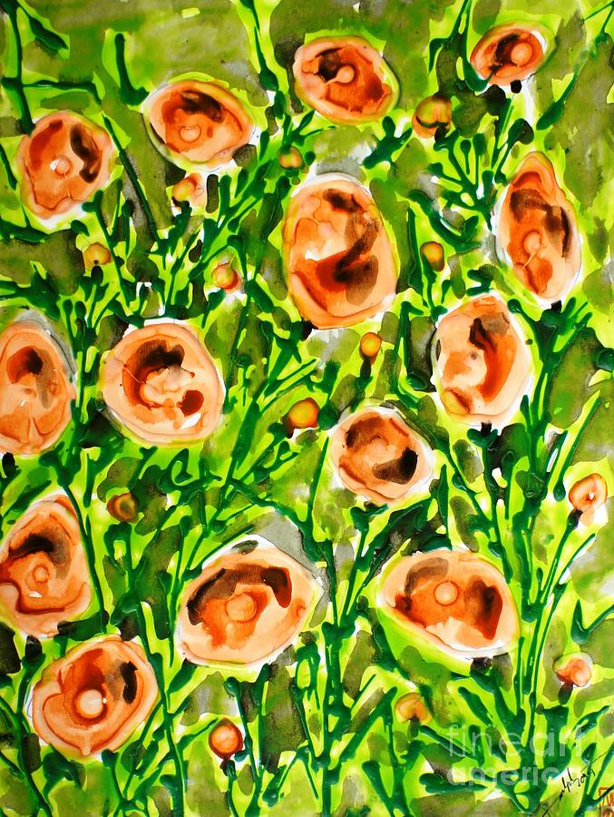 Floral Painting - Zenmoksha Flowers #3156 by Baljit Chadha