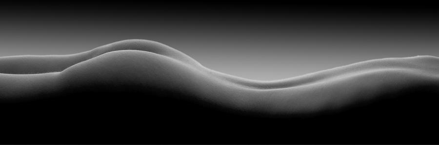 3163 Nude Back Study Signed Black and White Print 1 to 3 Ratio Photograph by Chris Maher