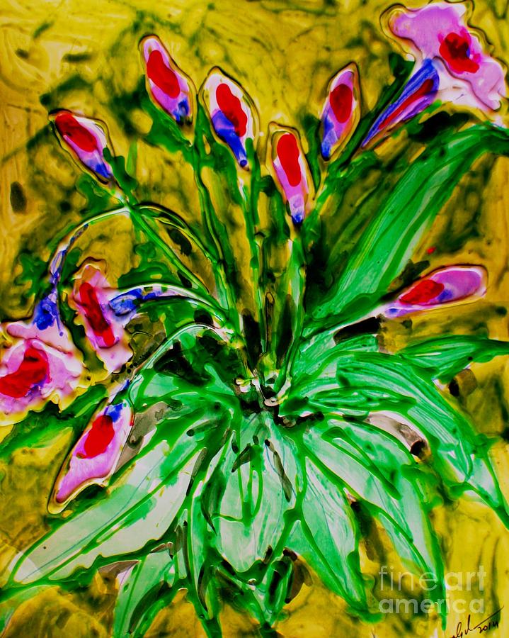 Flower Painting - Zenmoksha Flowers #3182 by Baljit Chadha