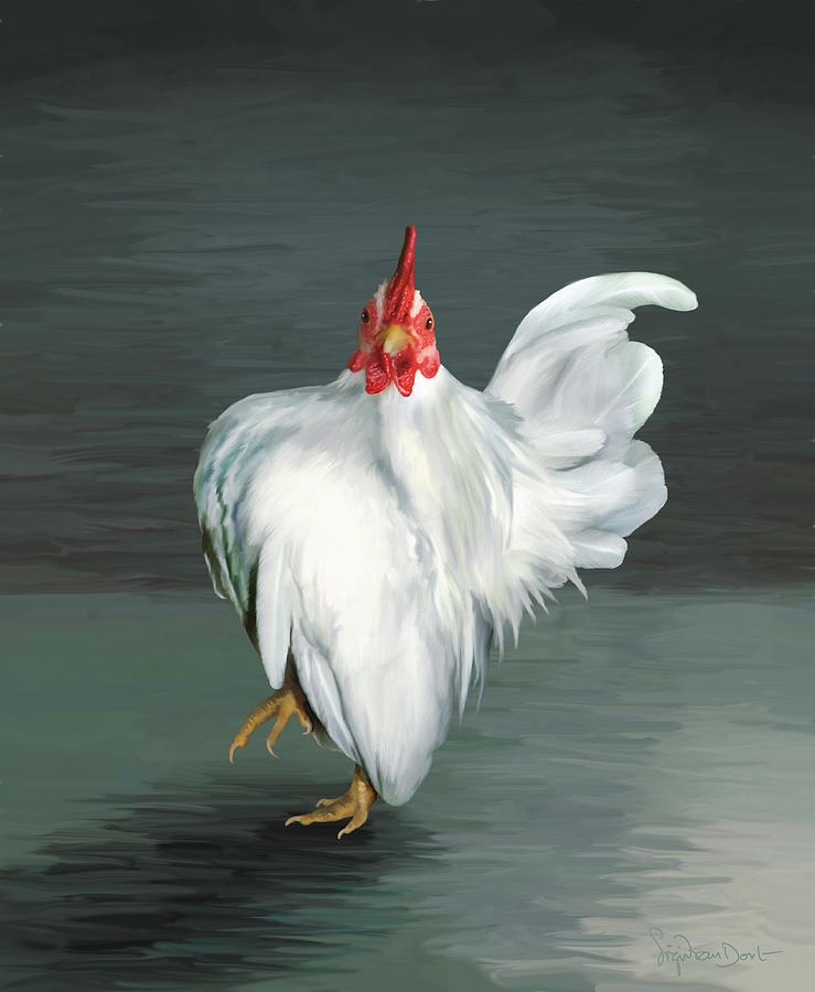 Chicken Digital Art - 32. Adm. Ice by Sigrid Van Dort Chicken Digital Art - 32. Adm. Ice by Sigrid Van Dort