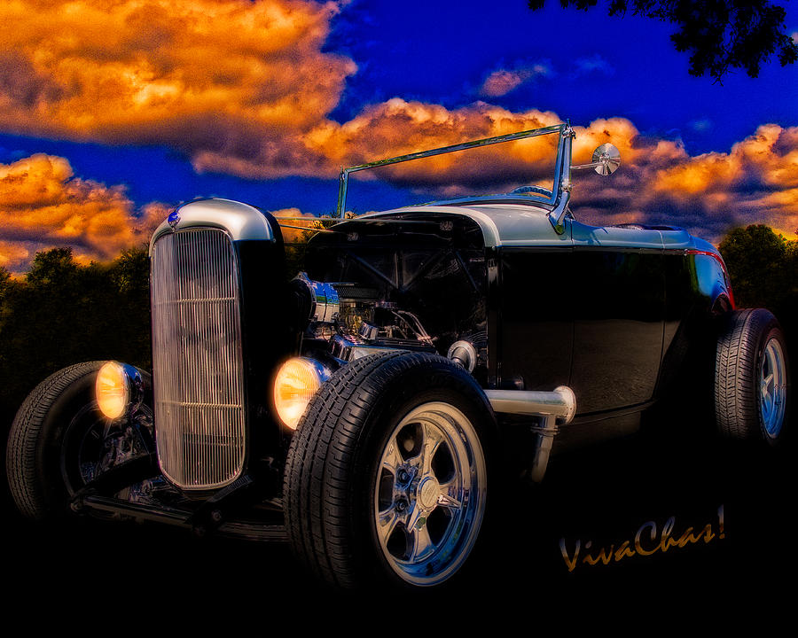 32 Ford Roadster Photograph - 32 Ford Roadster in Silver an Black by Chas Sinklier