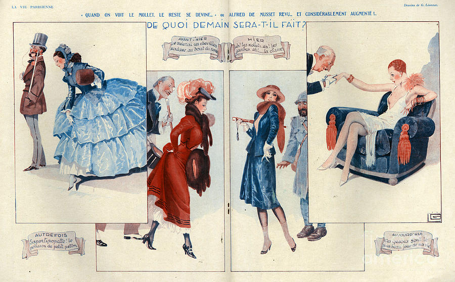 France Drawing - 1920s France La Vie Parisienne Magazine #323 by The Advertising Archives