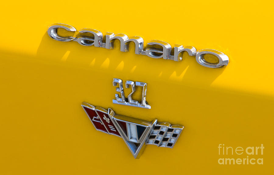 1967 327 Camaro Emblem Photograph by Jerry Fornarotto