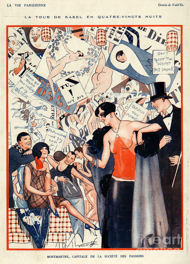French Drawing - La Vie Parisienne 1924 1920s France #33 by The Advertising Archives