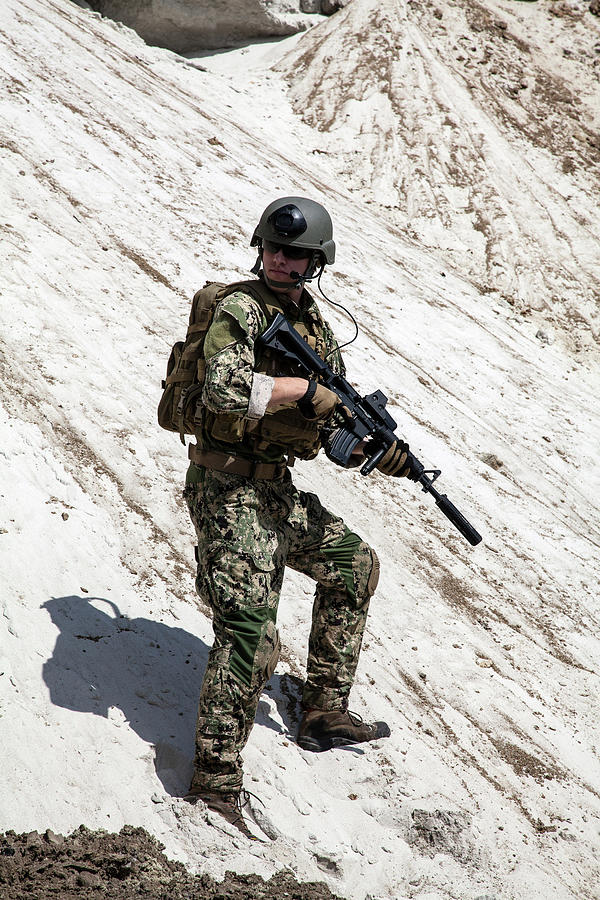 Member Of Navy Seal Team With Weapons #33 Photograph by Oleg Zabielin