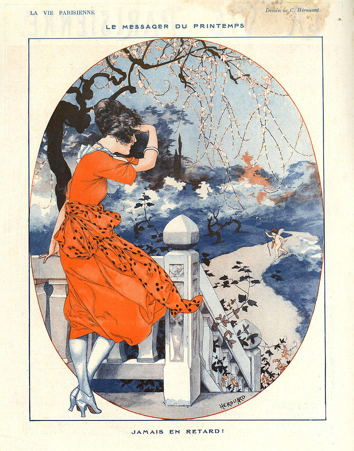Spring Drawing - 1920s France La Vie Parisienne Magazine #335 by The Advertising Archives