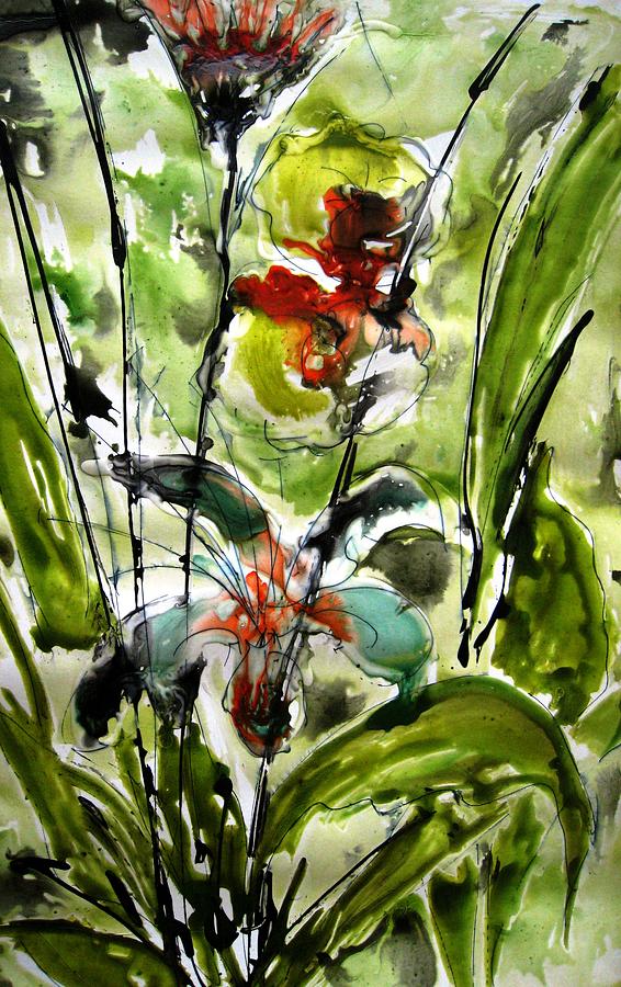 Still Life Painting - Heavenly Flowers #336 by Baljit Chadha