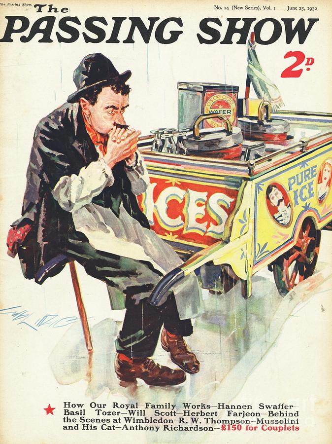 Ice-cream Drawing - 1930s,uk,the Passing Show,magazine Cover #34 by The Advertising Archives
