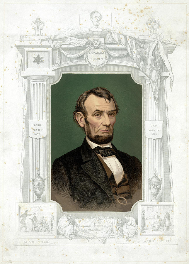 Portrait Painting - Abraham Lincoln (1809-1865) #34 by Granger