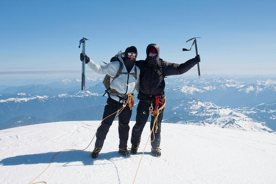 Climbing Mount Baker Photograph by Christopher Kimmel