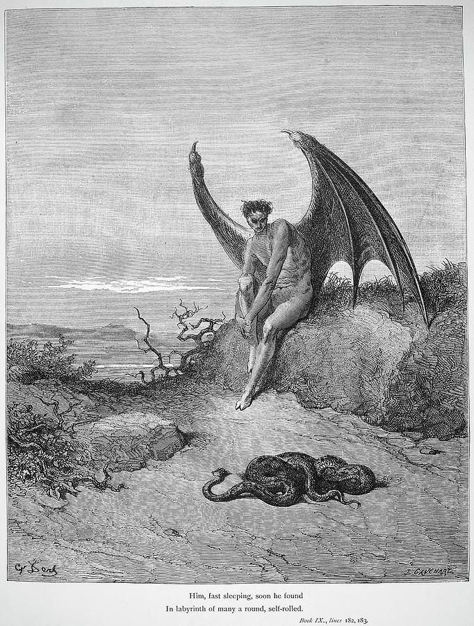 19th Century Drawing - Paradise Lost #7 by Gustave Dore