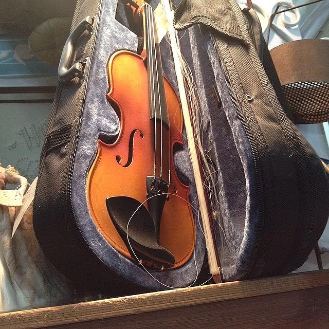 Temecula Photograph - 3/4 Size Violin At Grannys Attic In #34 by Ricky Casillas