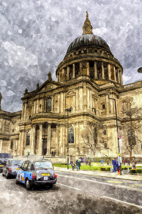 London Digital Art - St Pauls Cathedral London #34 by David Pyatt