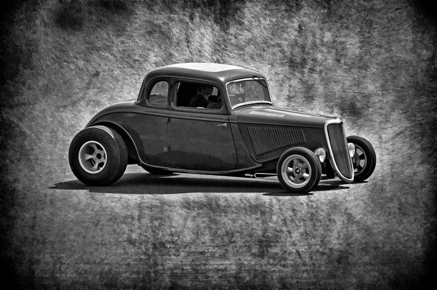 34 Street Rod B and W Photograph by Wes and Dotty Weber