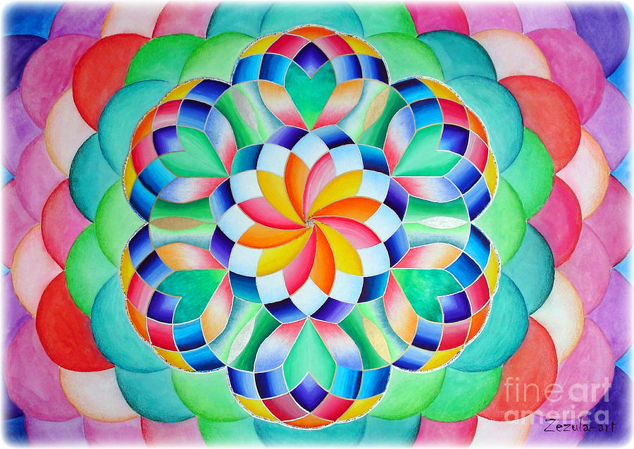 Mandala Drawing - 341. Mandala of Joy by Martin Zezula