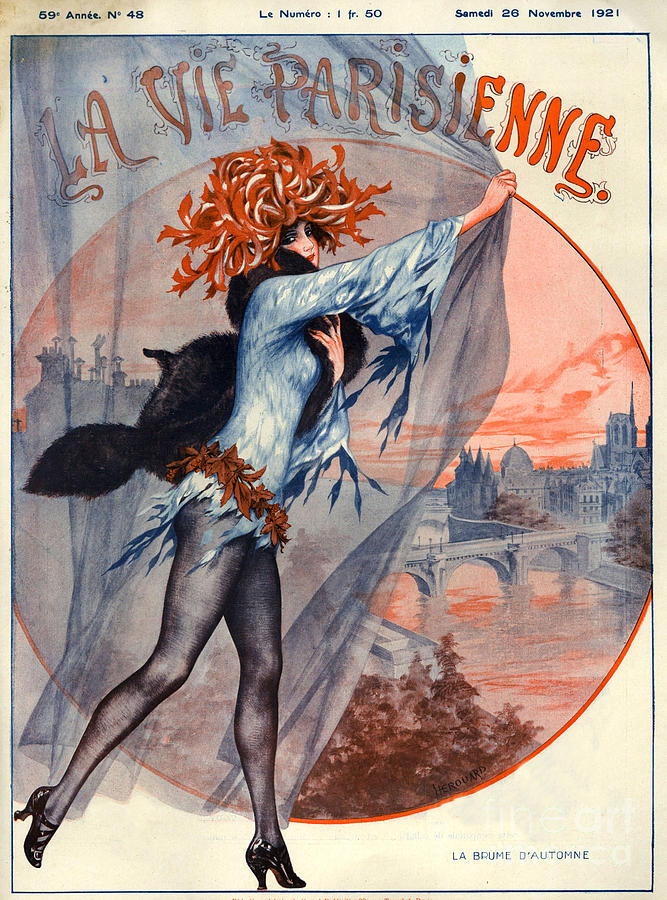 Fall Drawing - 1920s France La Vie Parisienne #35 by The Advertising Archives