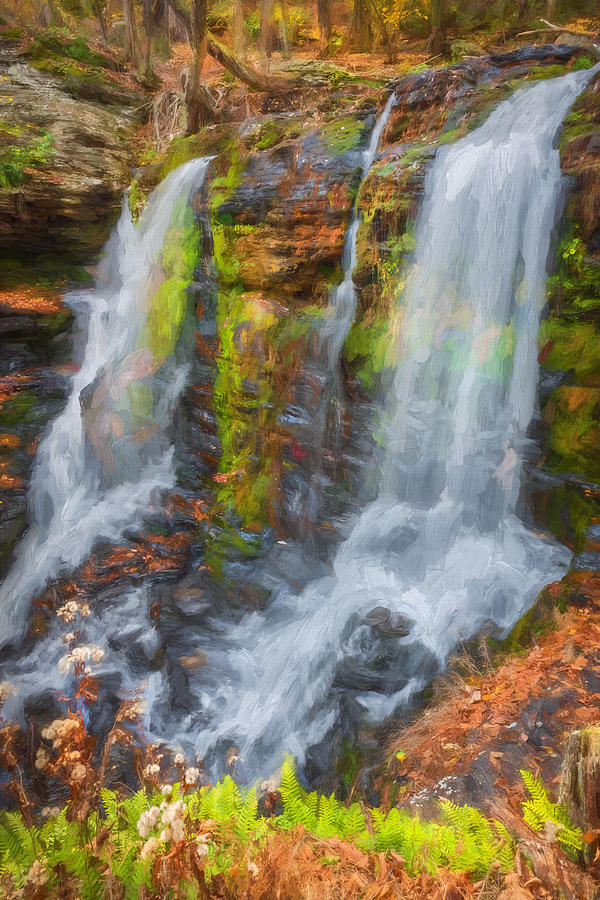 Waterfalls George W Childs National Park Painted  #35 Photograph by Rich Franco