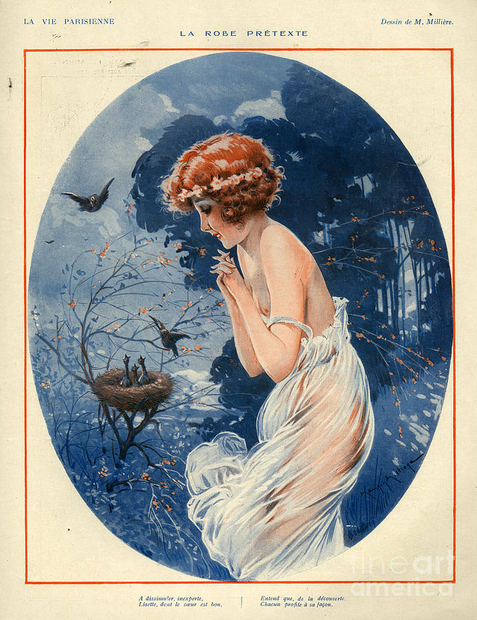 Animal Drawing - 1920s France La Vie Parisienne Magazine #352 by The Advertising Archives