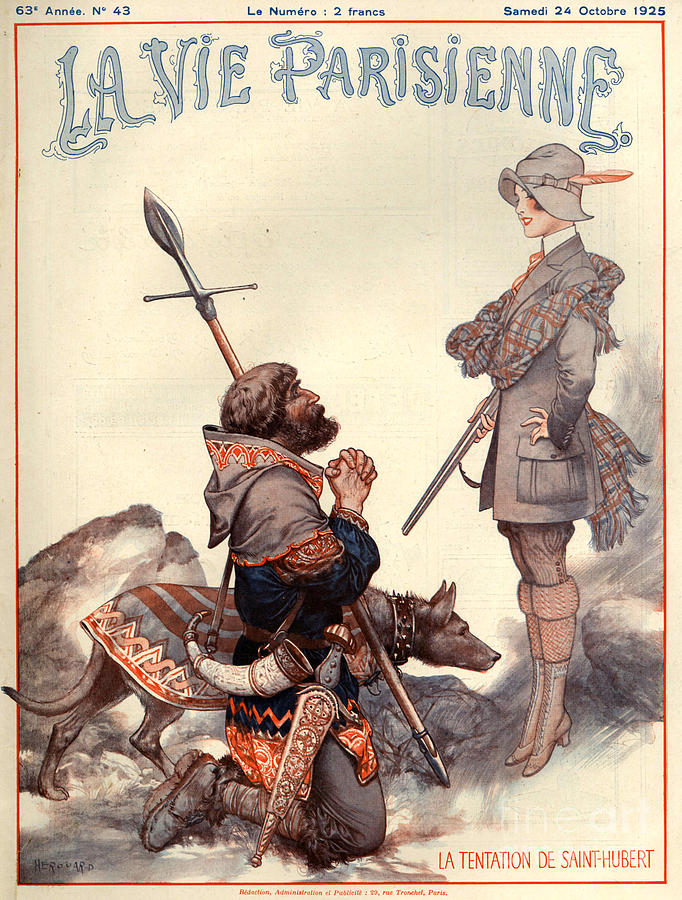 Sports Drawing - 1920s France La Vie Parisienne Magazine #353 by The Advertising Archives