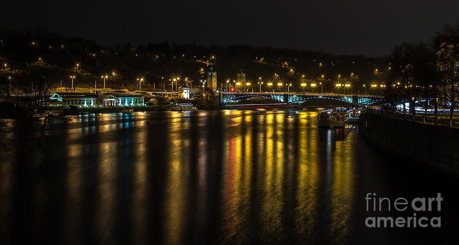 Prague by night #36 Photograph by Jorgen Norgaard