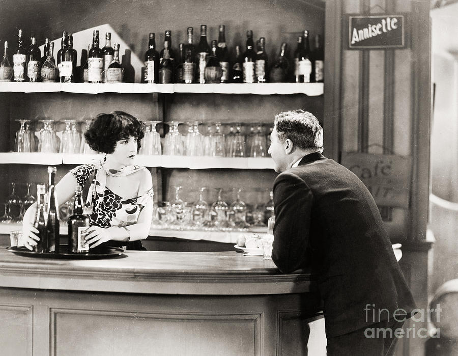 Wine Photograph - Silent Film Still: Drinking #36 by Granger