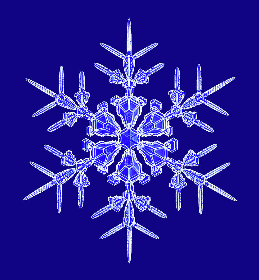 Christmas Photograph - Snowflake #36 by Kenneth Libbrecht