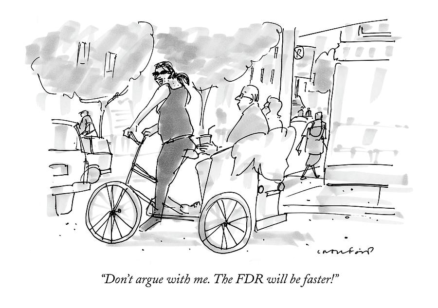 Dont Argue With Me. The Fdr Will Be Faster! Drawing by Michael Crawford