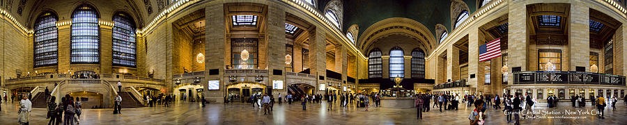 Rush Hour Movie Photograph - 360 Panorama of Grand Central Terminal by David Smith
