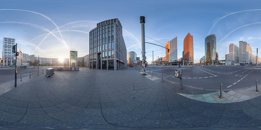 360° view at the busiest square in Berlin, Potsdamer Platz Photograph by @by Feldman_1