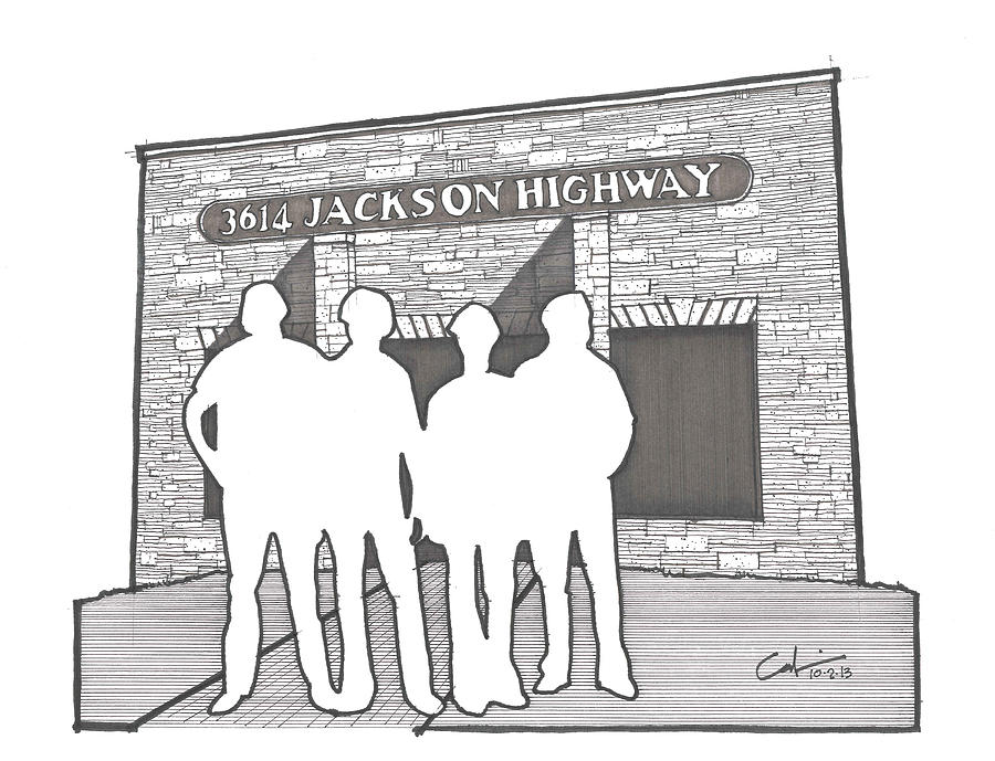 3614 Jackson Highway Drawing by Calvin Durham