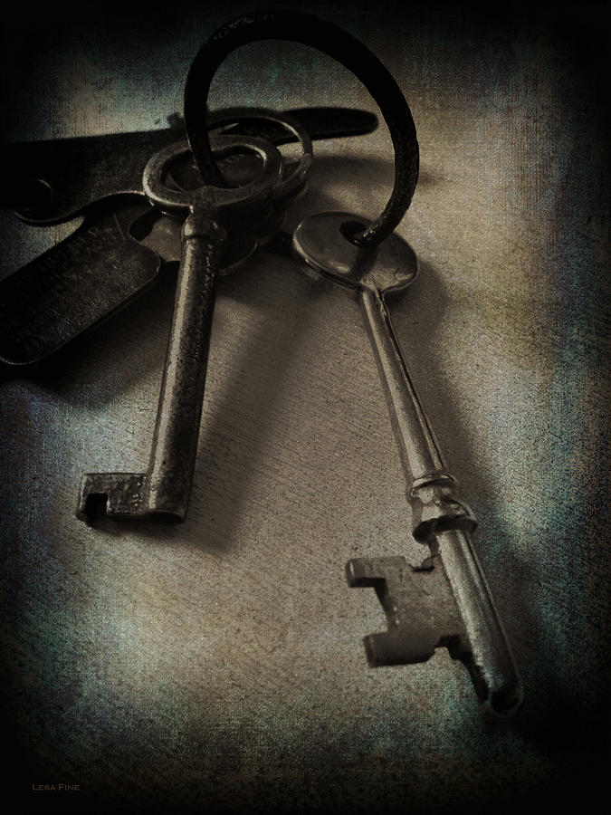 Vintage Keys Vignette Photograph by Lesa Fine