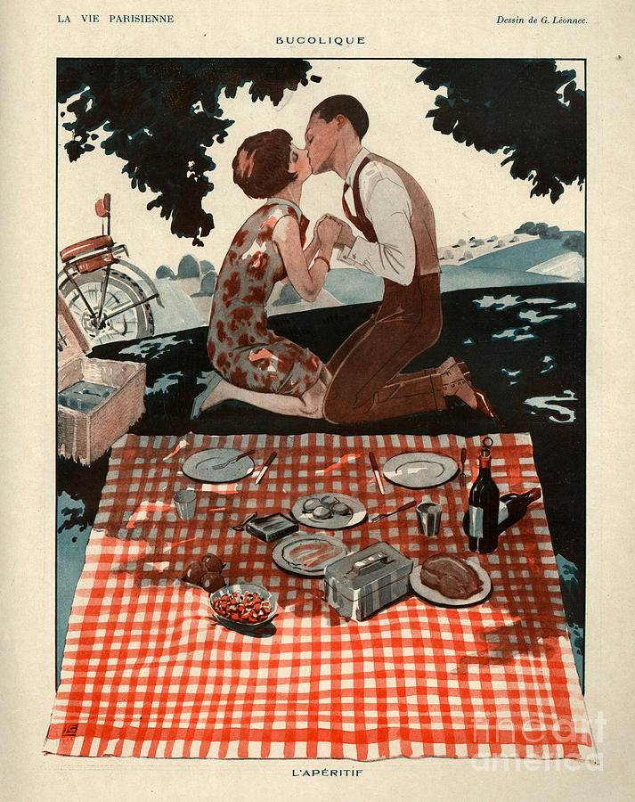 France Drawing - 1920s France La Vie Parisienne Magazine #369 by The Advertising Archives