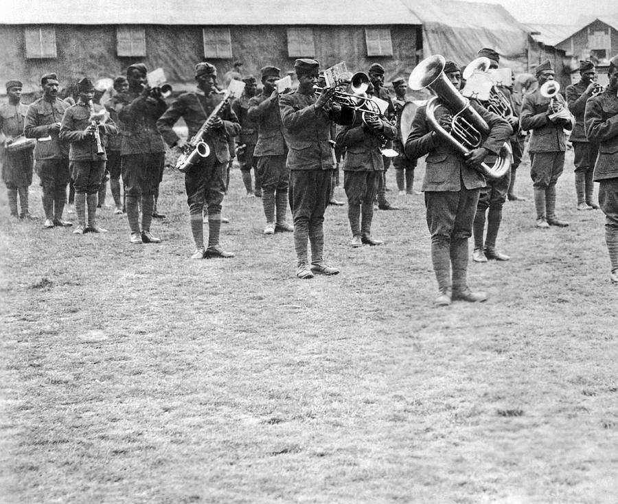 369th Infantry Regiment Band Photograph by Underwood Archives