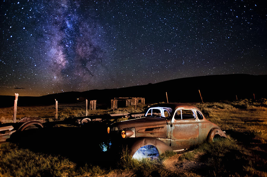 37 Chevy And Milky Way Photograph
