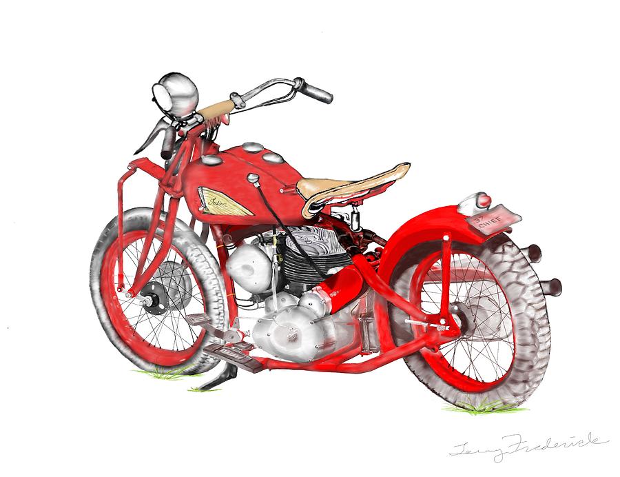 37 Chief Bobber Drawing By Terry Frederick