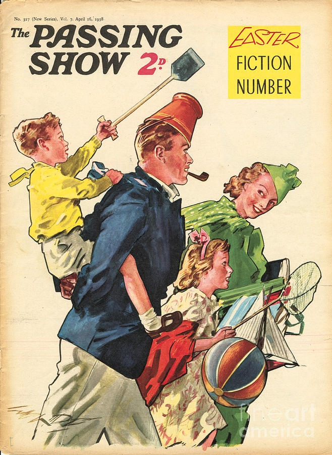 Holiday Drawing - 1930s,uk,the Passing Show,magazine Cover #38 by The Advertising Archives
