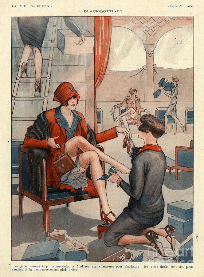 France Drawing - 1920s France La Vie Parisienne Magazine #381 by The Advertising Archives