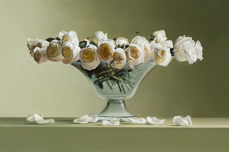 Flower Painting - 39 Roses by Mark Van crombrugge