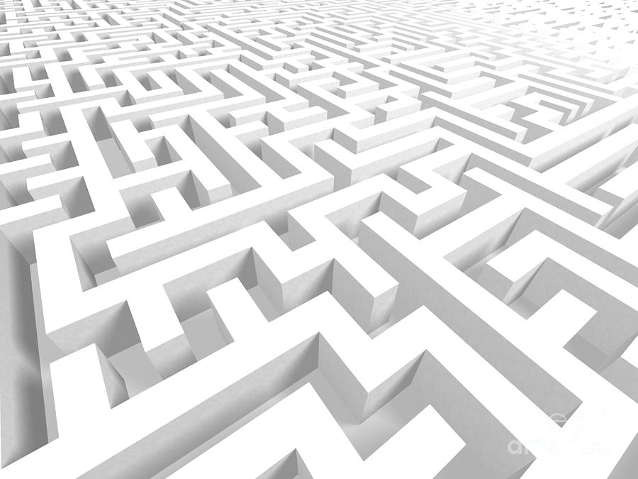 Abstract Digital Art - 3D Maze - Version 4 by Shazam Images