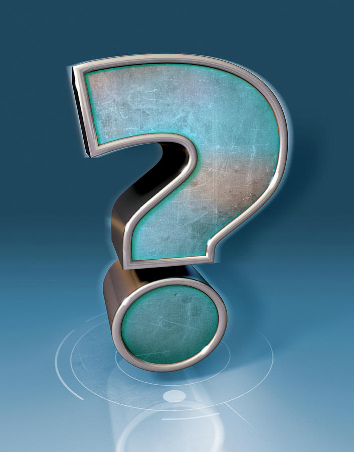 3d Metal Question Mark Photograph by Ikon Ikon Images