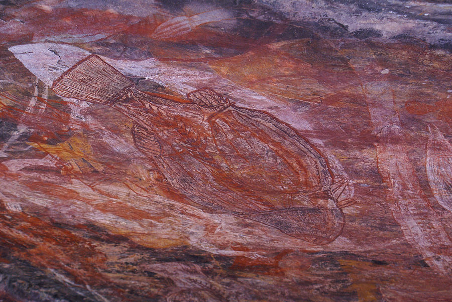 Kakadu National Park Digital Art -  Aboriginal Art in Kakadu #4 by Carol Ailles