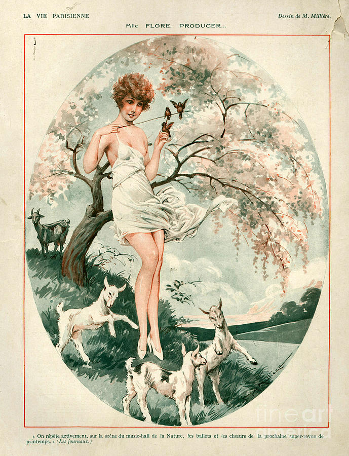 Spring Drawing - 1920s France La Vie Parisienne #4 by The Advertising Archives